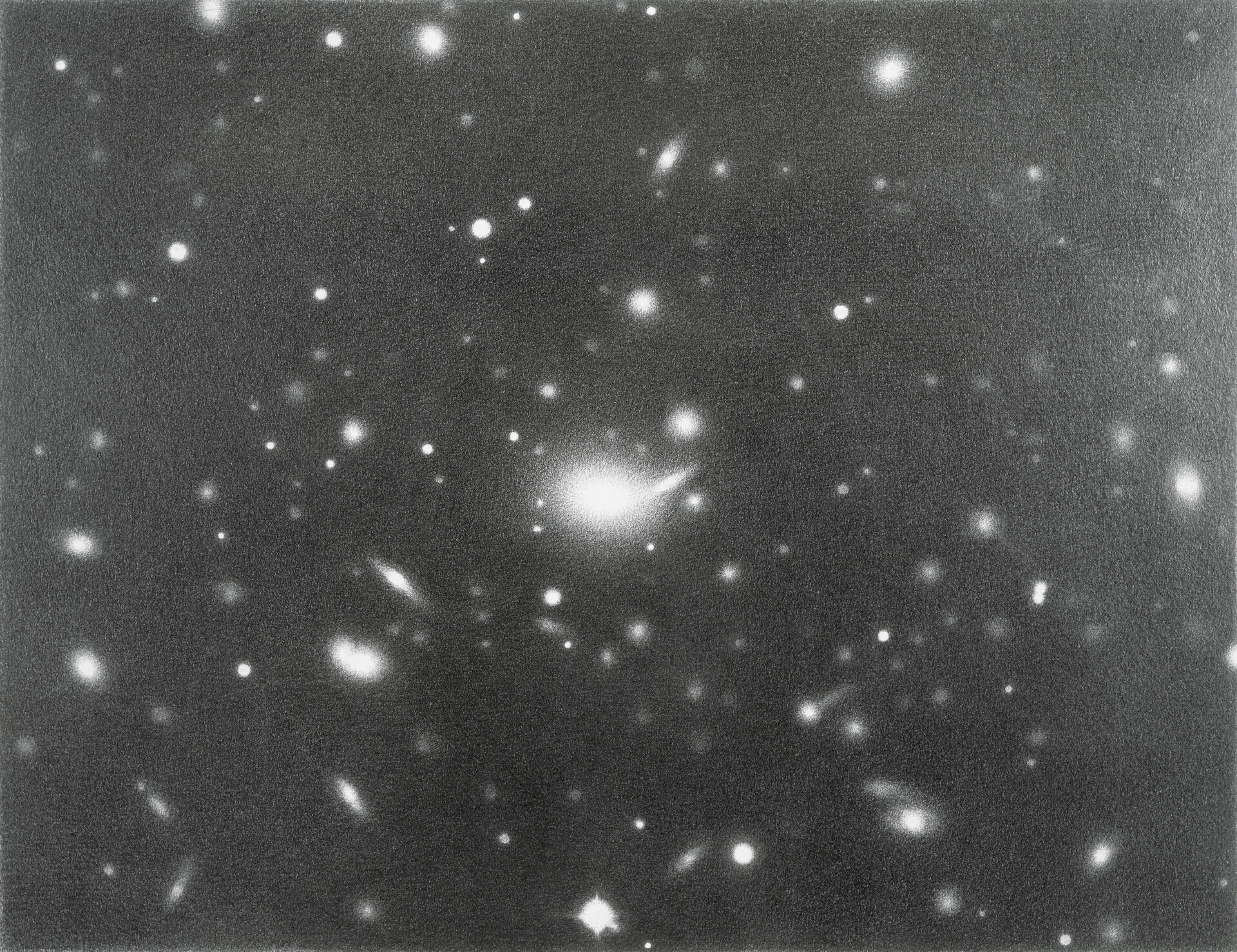 Celmins Galaxy No4 Coma Berenices 1974 Lac 300x231mm