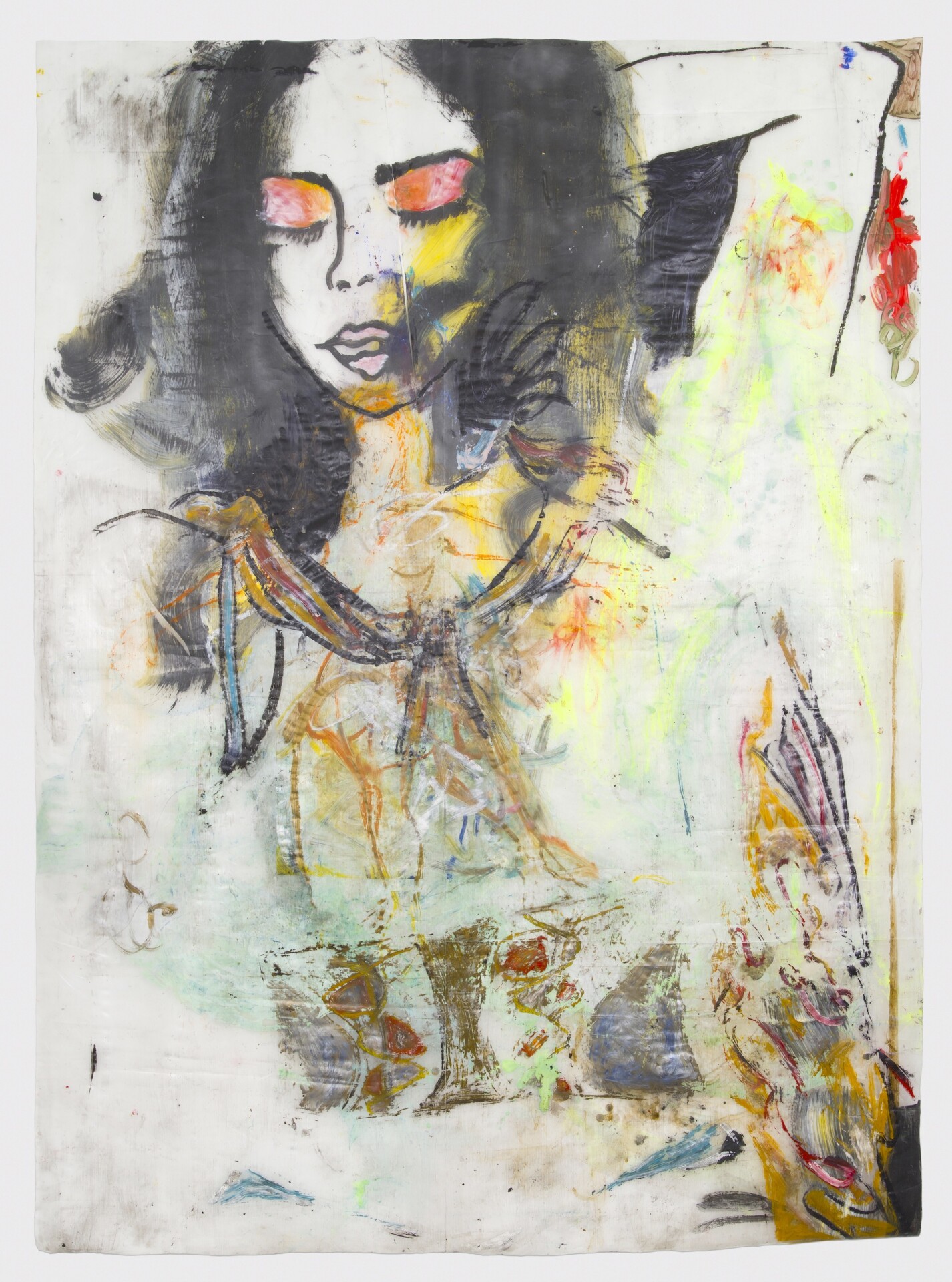 Oliver Coran Untitled 2025 Acrylic And Oil On Plastic 250 X 186 Cm Light