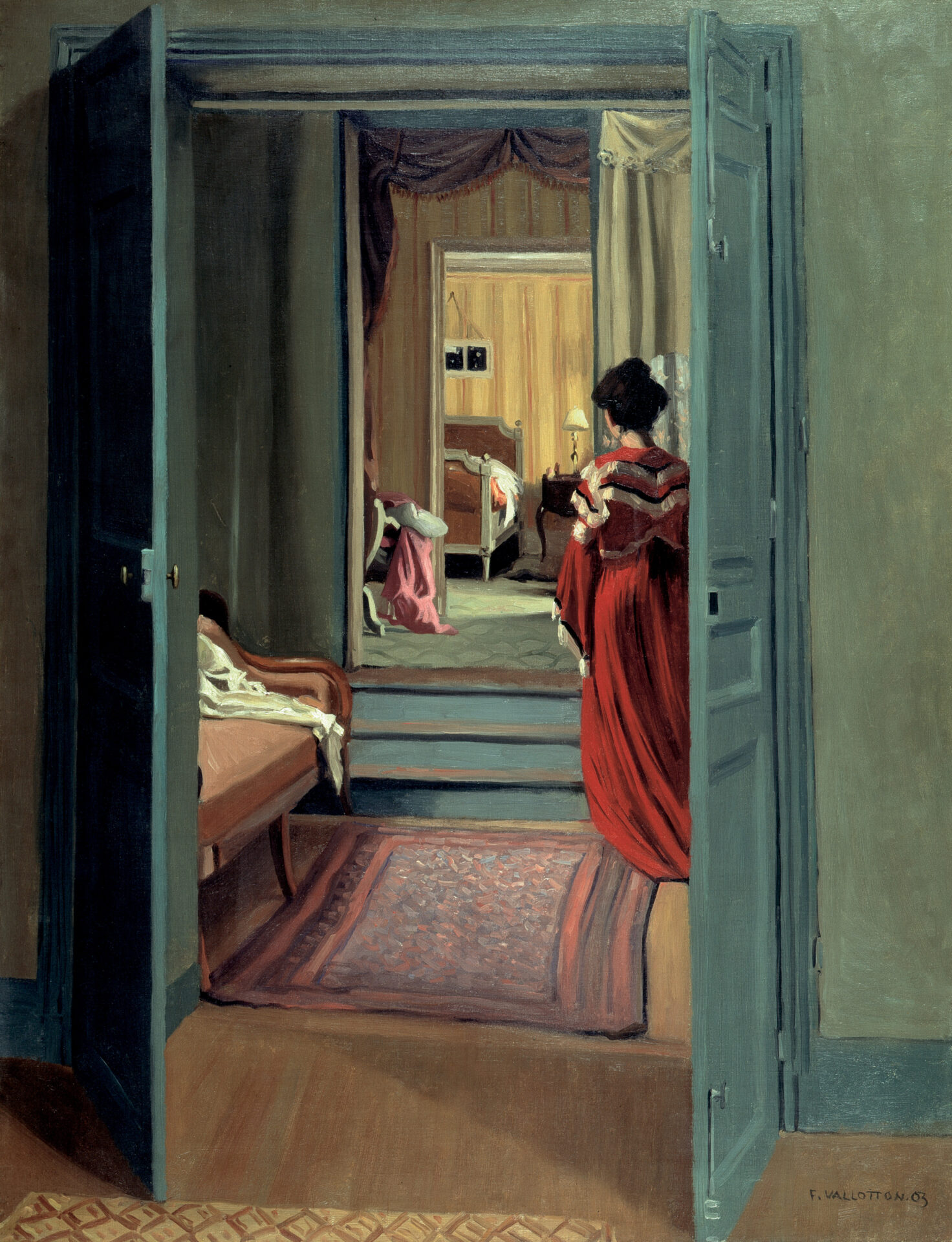 Felix vallotton: intérieur avec femme en de dos, 1903